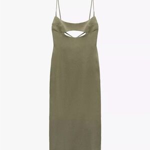 Zara Olive Backless Dress